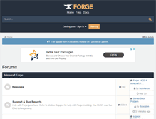 Tablet Screenshot of minecraftforge.net